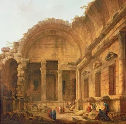 Innenansicht des Tempels der Diana in Nimes, 1787
